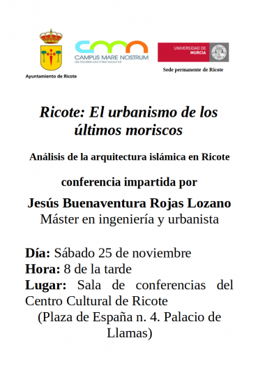 Conferencia sobre el urbanismo medieval de Ricote