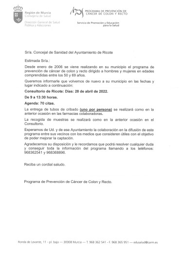 PROGRAMA DE PREVENCIÓN DE CÁNCER DE COLON Y RECTO