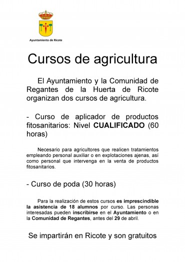 CURSOS DE AGRICULTURA