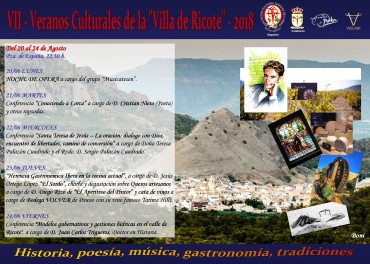 VII veranos culturales de la Villa de Ricote-2018