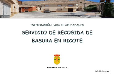 SERVICIO DE RECOGIDA DE BASURA EN RICOTE