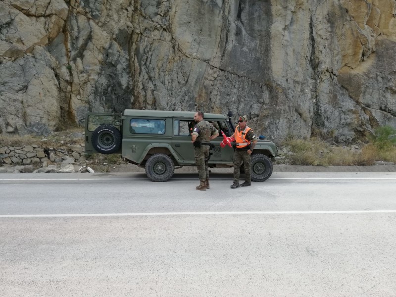 LA UNIDAD MILITAR DE EMERGENCIAS TRABAJA EN LA RETIRADA DE MATERIAL PROCEDENTE DE LOS DESPRENDIMIENTOS CON MOTIVO DE LA GOTA FRÍA