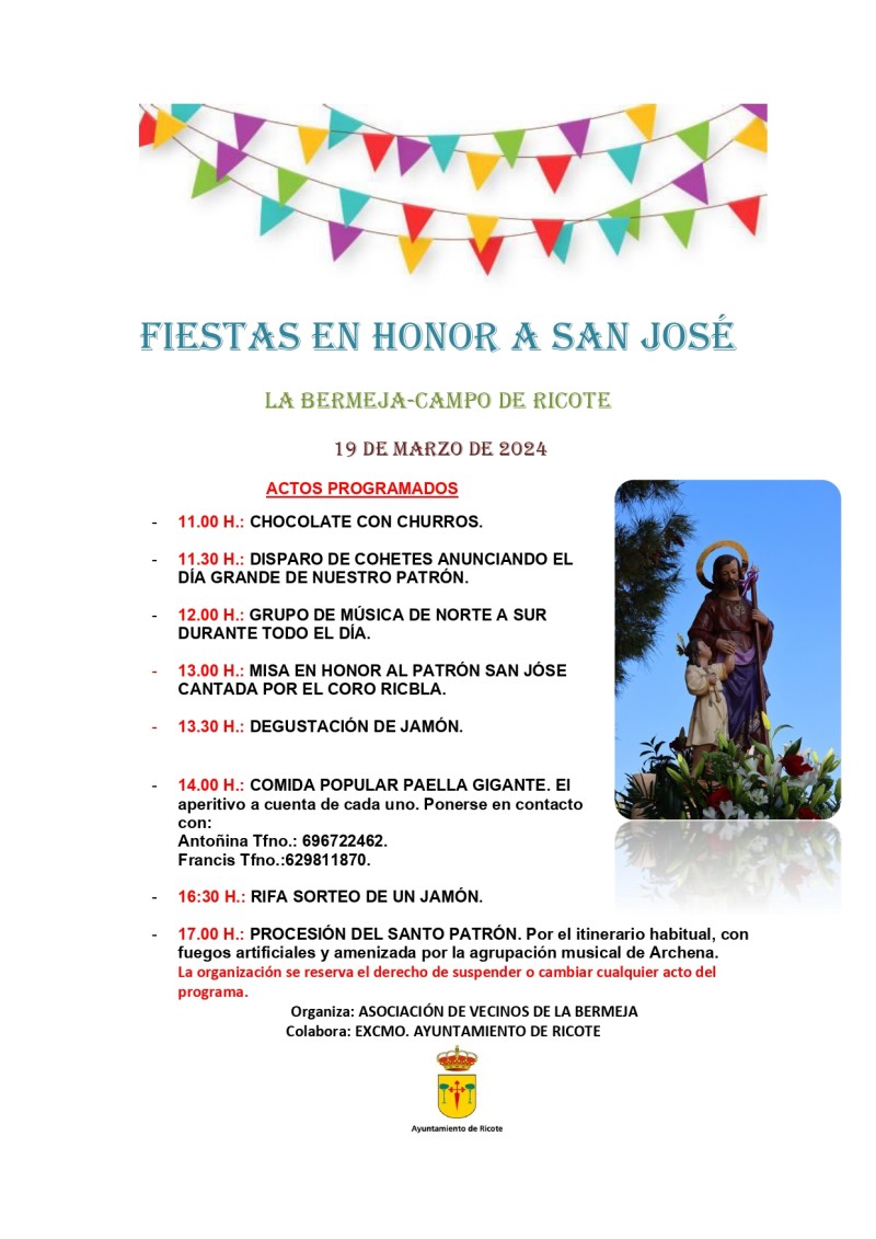 FIESTAS SAN JOSÉ LA BERMEJA 2024