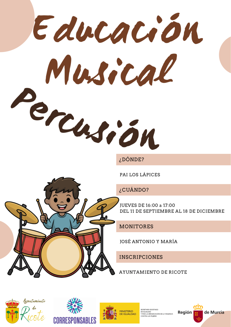 ESCUELA DE PERCUSION PLAN CORRESPONSABLES 2025