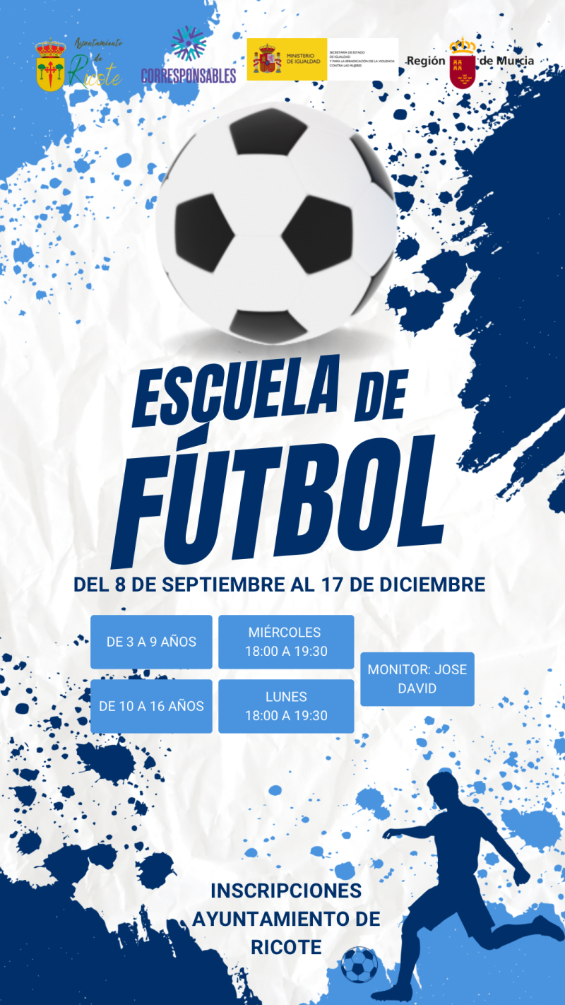 ESCUELA DE FÚTBOL PLAN CORRESPONSABLES 2025