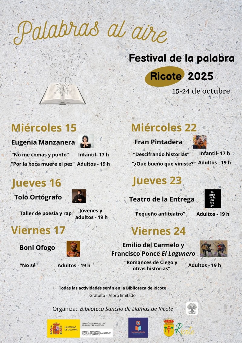 Festival de la palabra: “Palabras al aire”