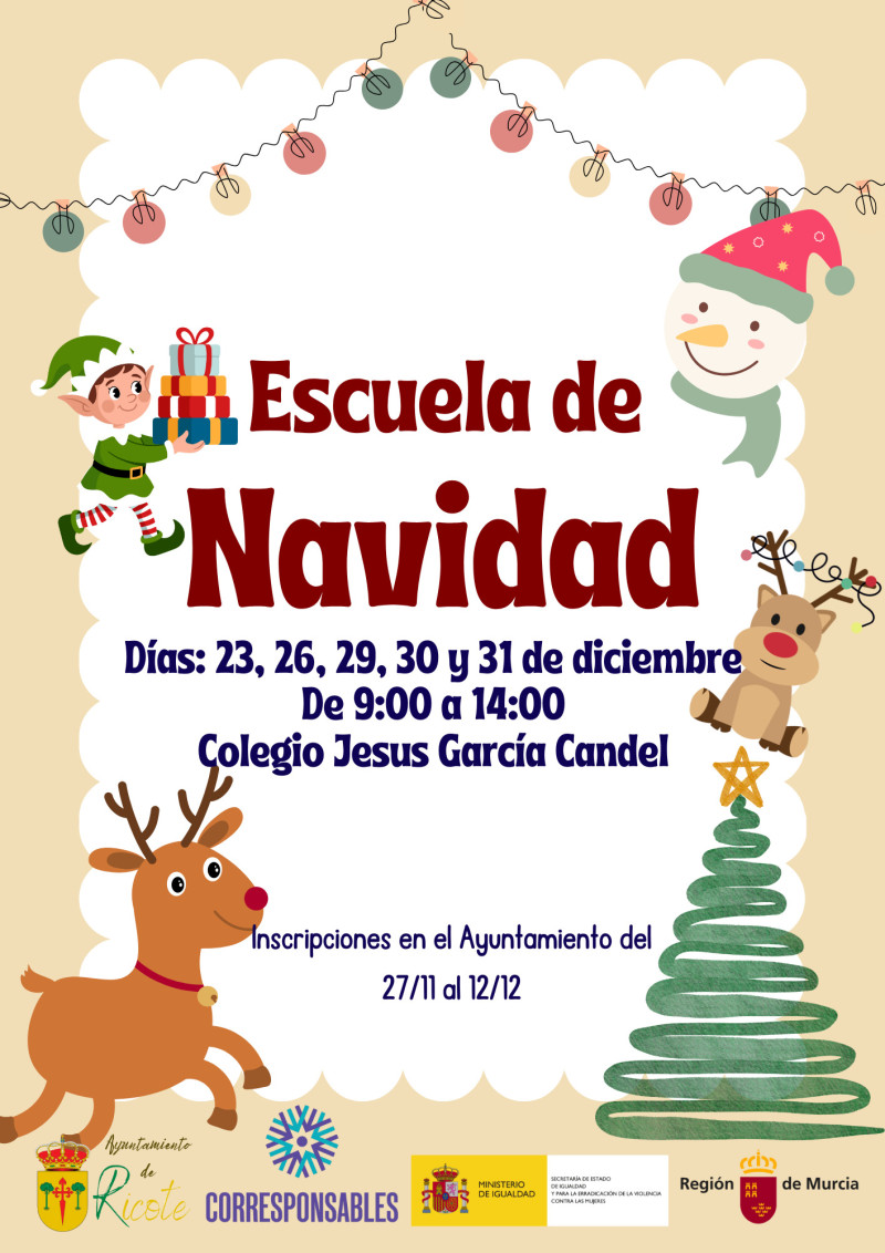 ESCUELA DE NAVIDAD PLAN CORRESPONSABLES RICOTE