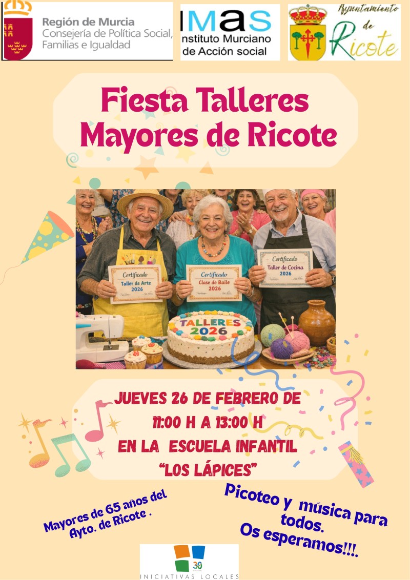 FIESTA TALLERES MAYORES RICOTE FIESTA TALLERES MAYORES RICOTE