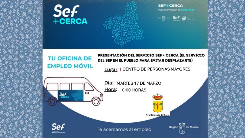 Presentación del servicio SEF+CERCA en Ricote.
