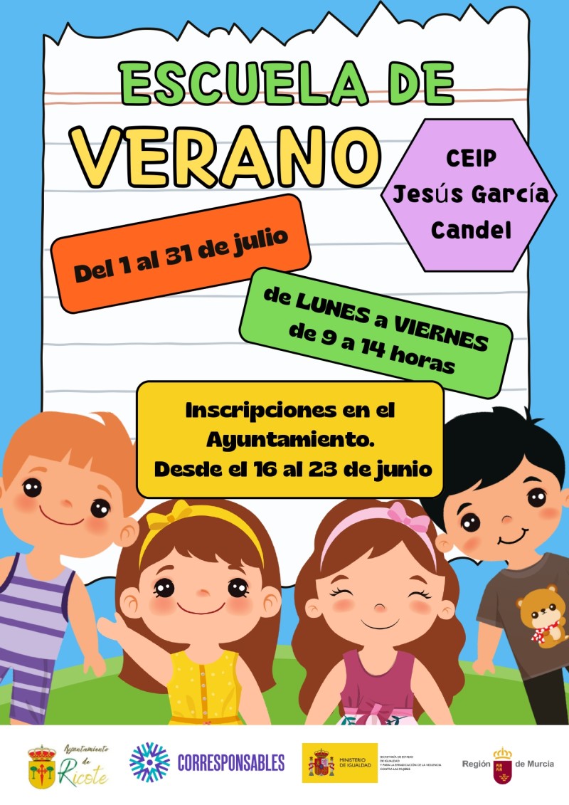 ESCUELA DE VERANO PLAN CORRESPONSABLES 2026