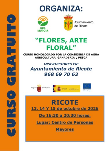 CURSO “FLORES, ARTE FLORAL”.